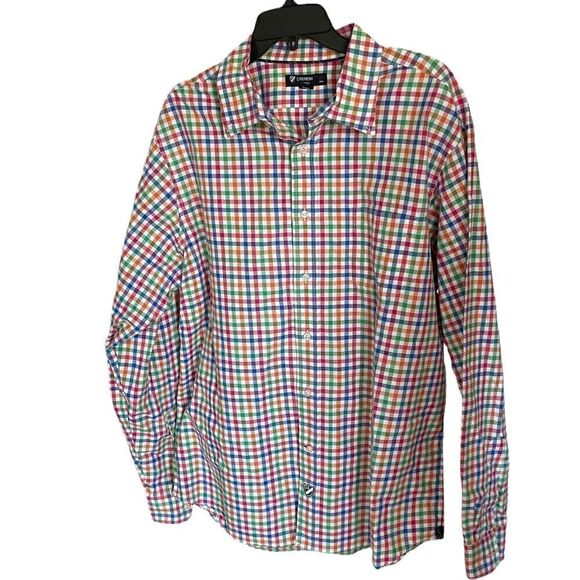 Men's Cremieux Button Down Colorful Shirt - Plaid - Size XL - Picture 1 of 4